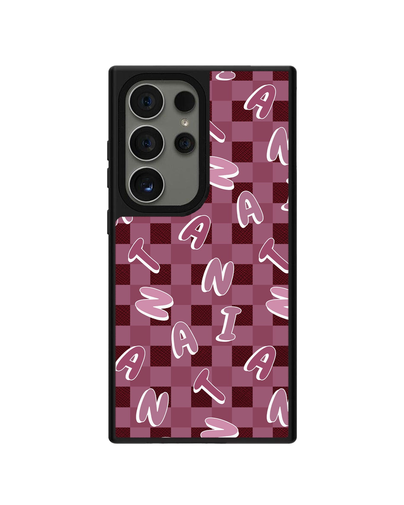 Android Leather Grip - CUSTOM MONOGRAM 3.0 Checkered 2.0