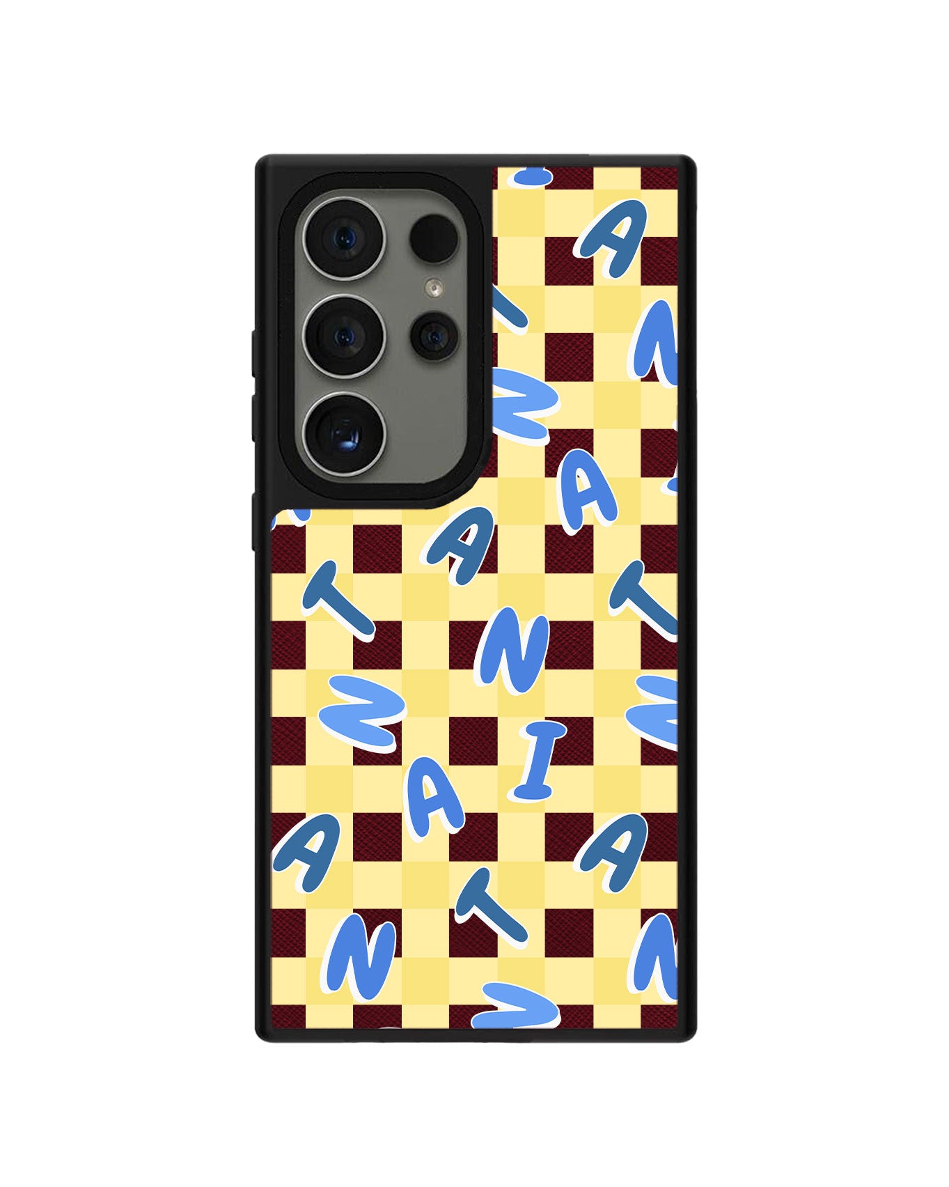 Android Leather Grip - CUSTOM MONOGRAM 3.0 Checkered 3.0