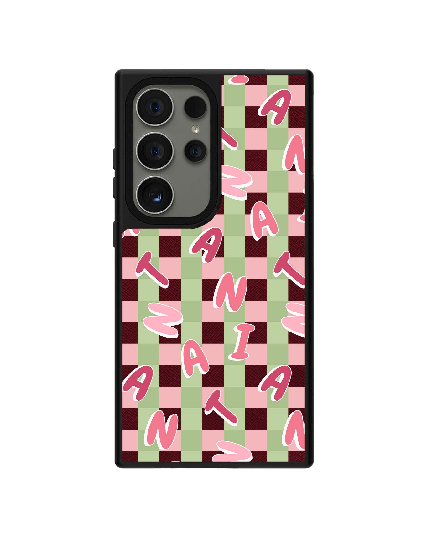 Android Leather Grip - CUSTOM MONOGRAM 3.0 Checkered 4.0