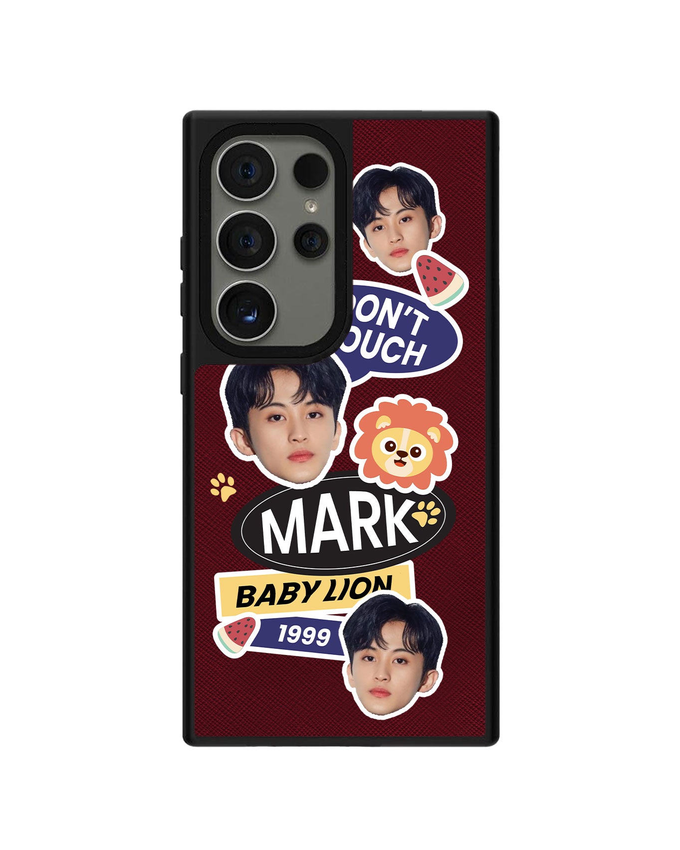 Android Leather Grip - Face Grid Baby Lion