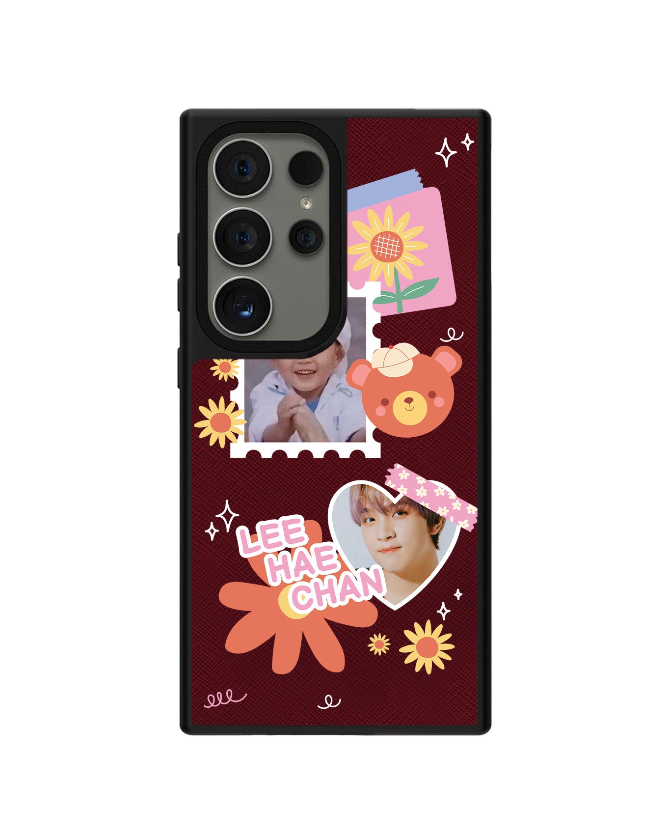 Android Leather Grip - Face Grid Sunflower