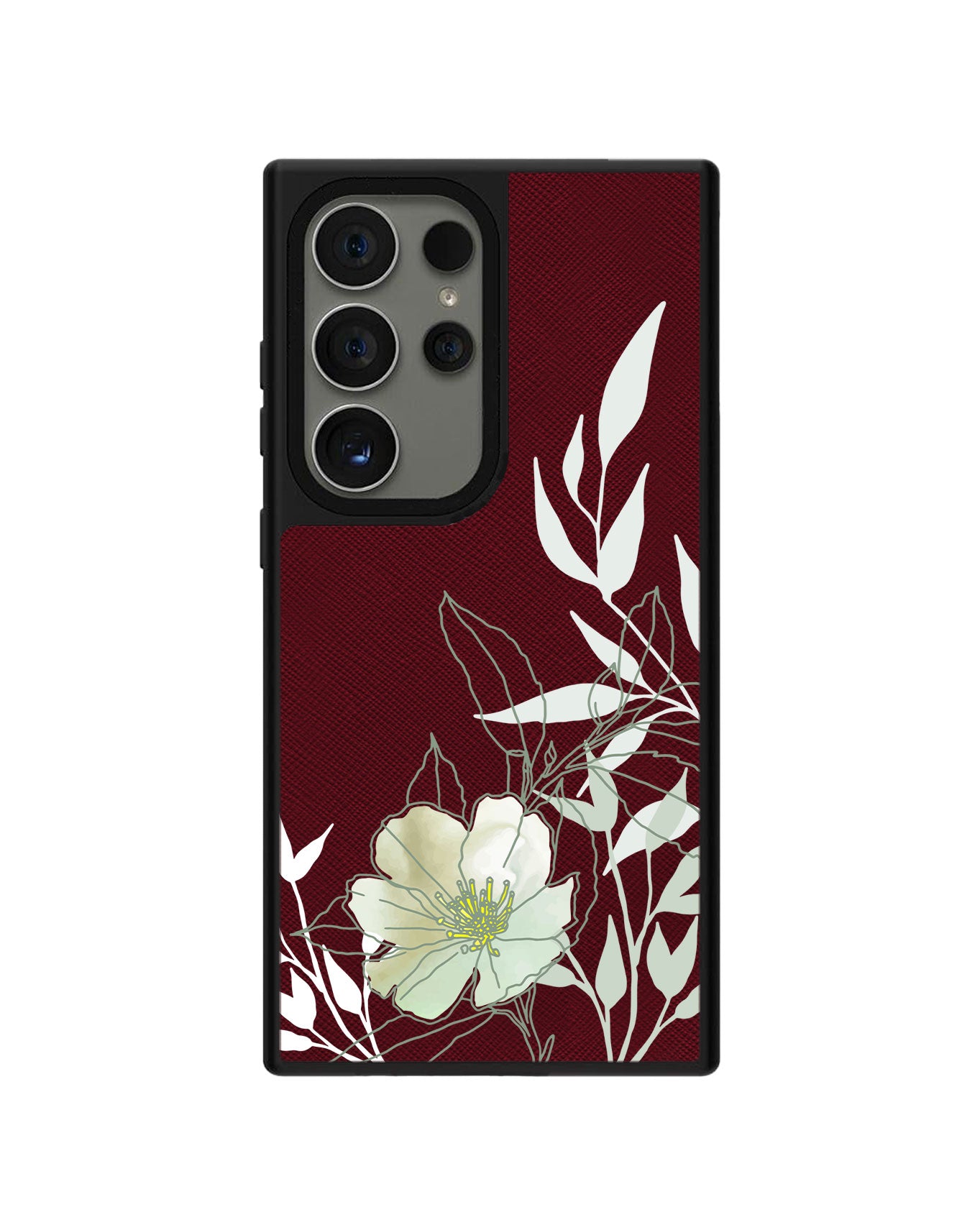 Android Leather Grip - Greenmint Lily