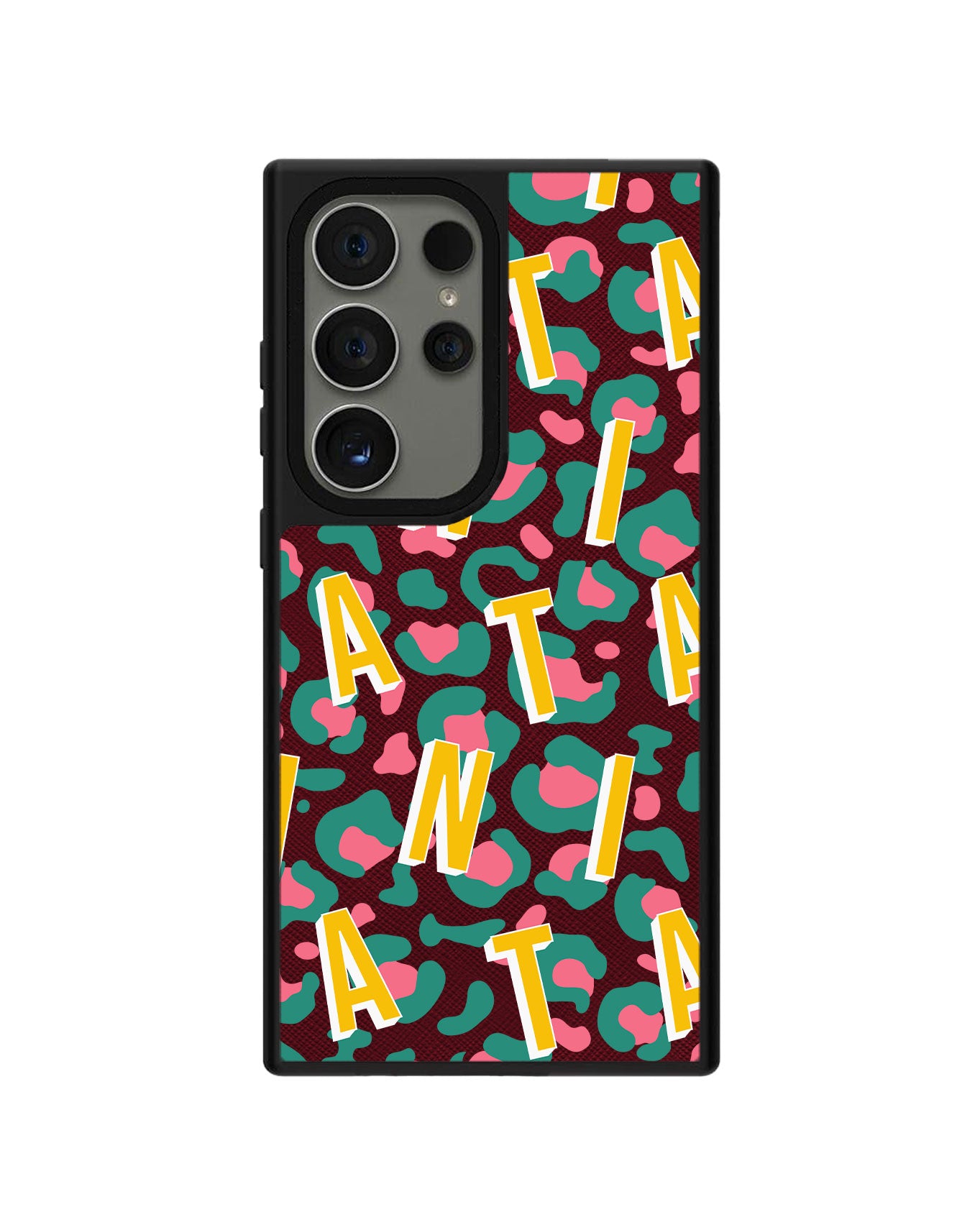 Android Leather Grip - CUSTOM MONOGRAM 3.0 Leopard 4.0