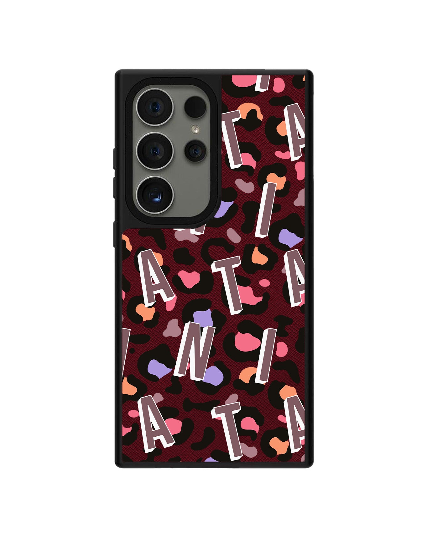 Android Leather Grip - CUSTOM MONOGRAM 3.0 Leopard 5.0