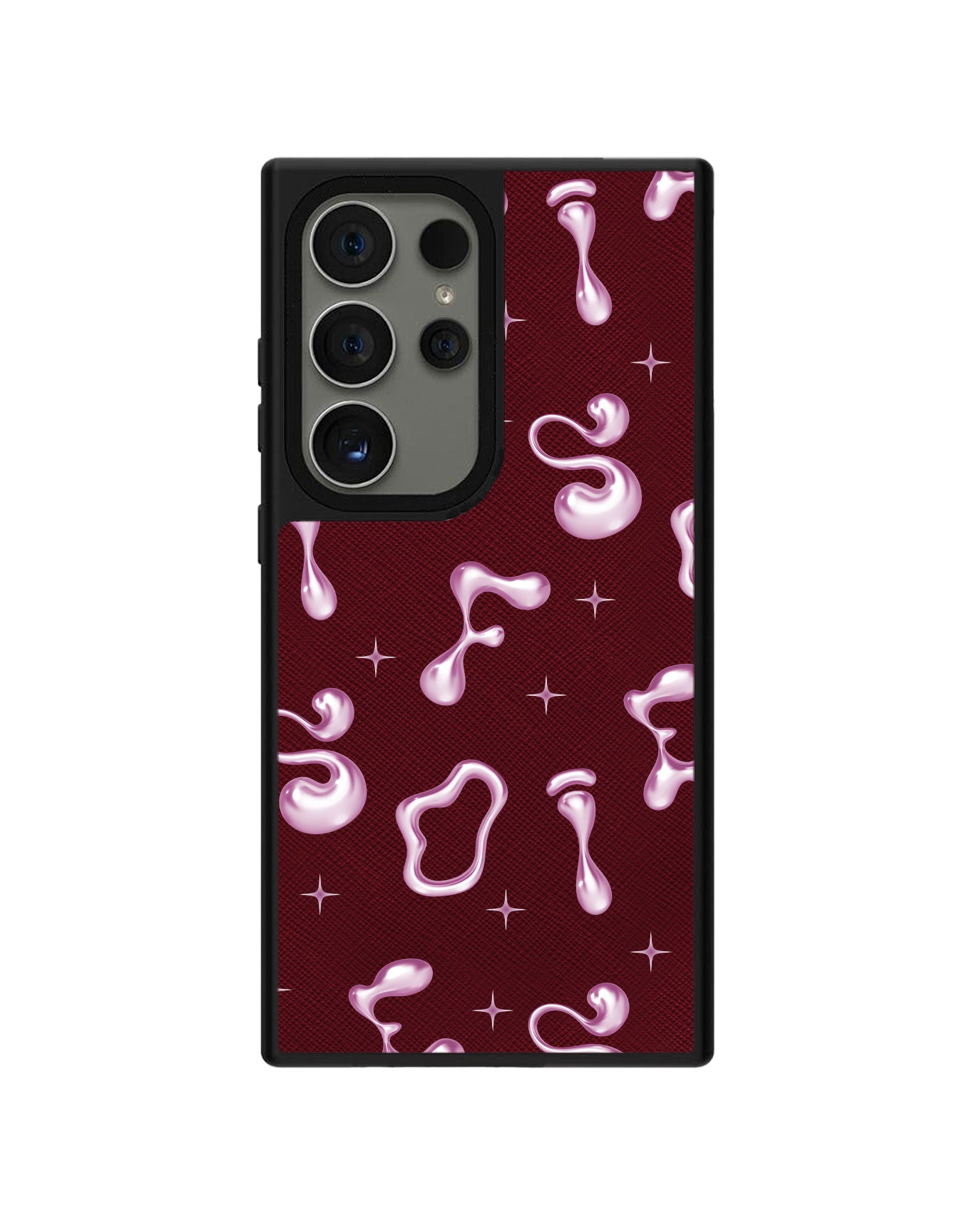 Android Leather Grip - CUSTOM MONOGRAM 3.0 Pink Chrome