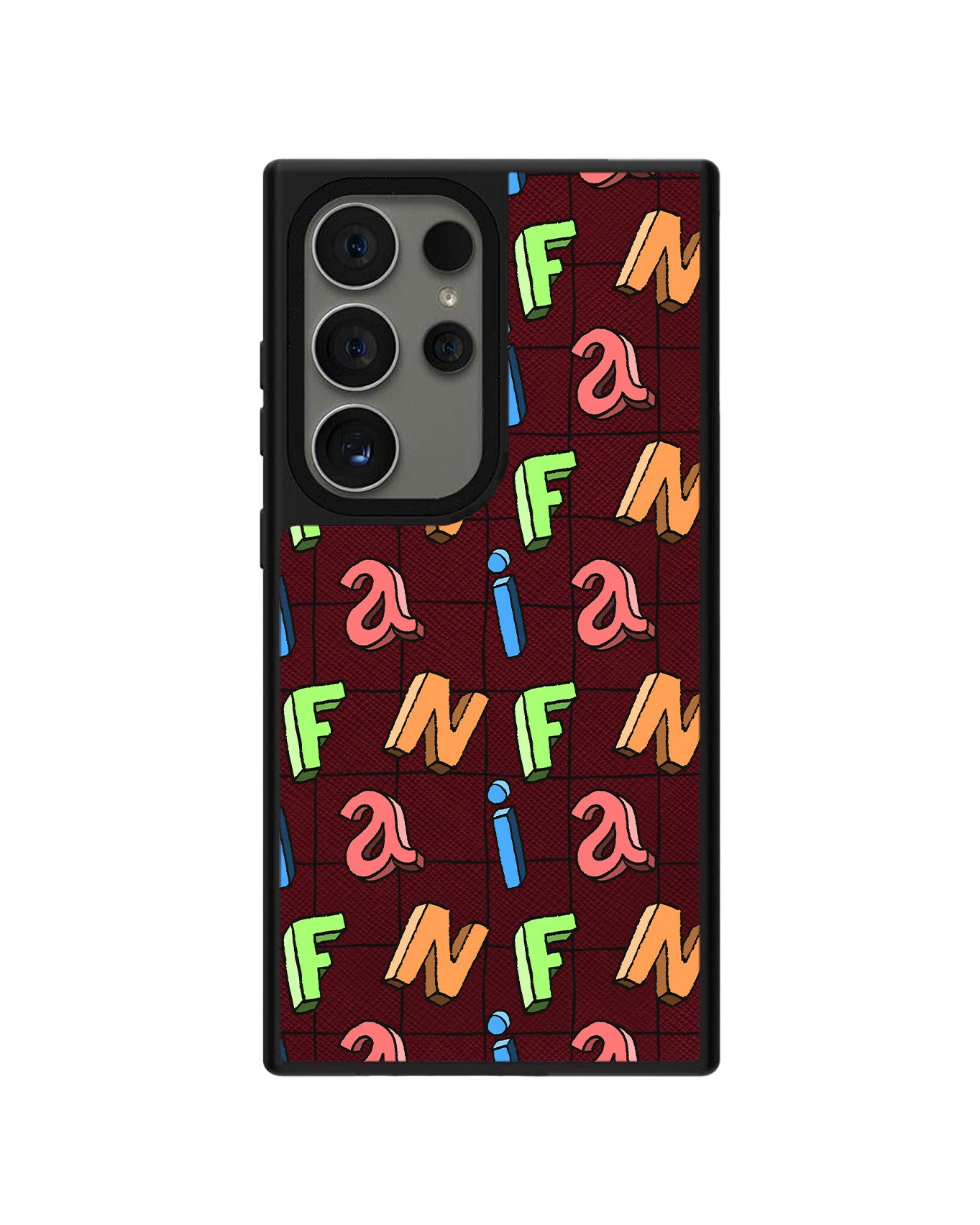 Android Leather Grip - CUSTOM MONOGRAM 3.0 Playful