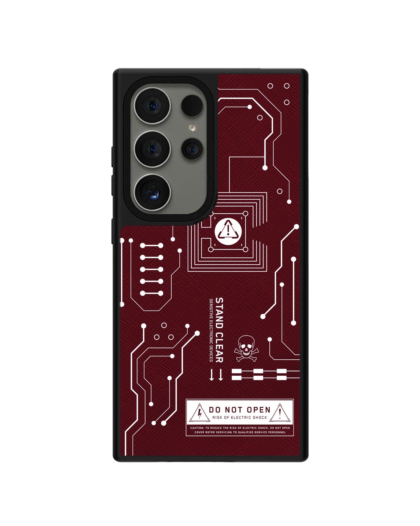 Android Leather Grip - Circuit White