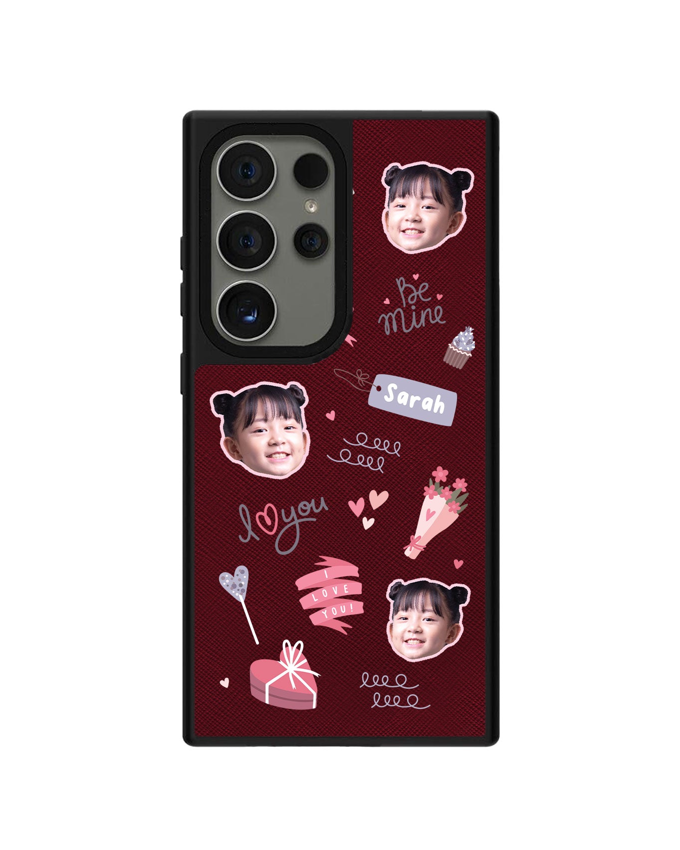 Android Leather Grip - Face Grid Lovely