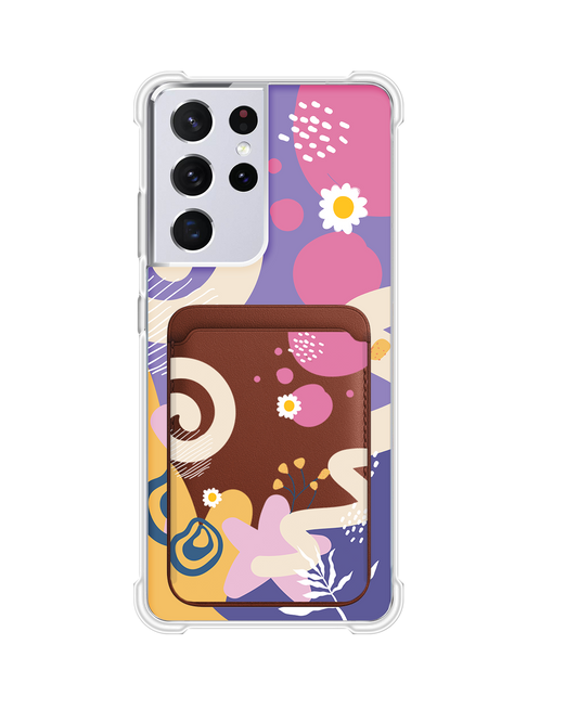 Android Magnetic Wallet Case - Abstract Flower 3.0