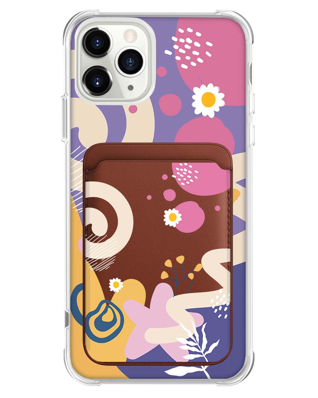 iPhone Magnetic Wallet Case - Abstract Flower 3.0