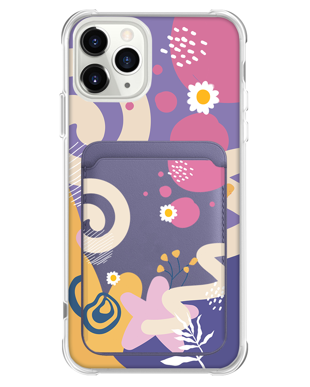 iPhone Magnetic Wallet Case - Abstract Flower 3.0