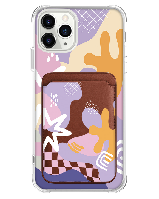 iPhone Magnetic Wallet Case - Abstract Flower 4.0