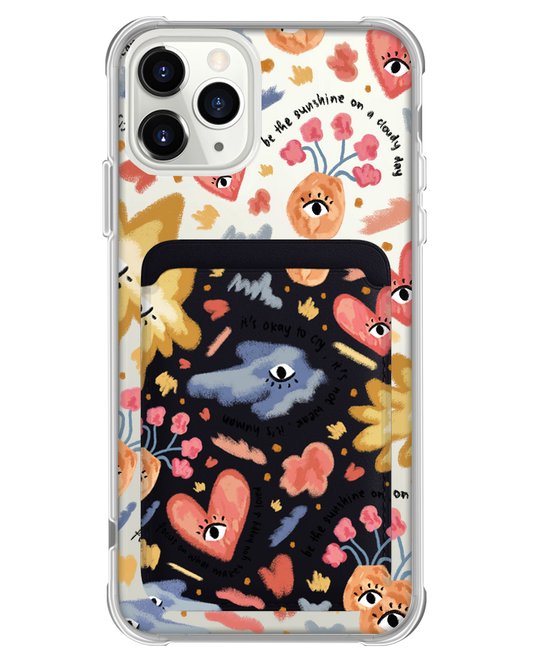 iPhone Magnetic Wallet Case - Abstract Lovers