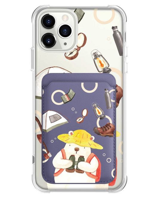iPhone Magnetic Wallet Case - Adventure of Bear