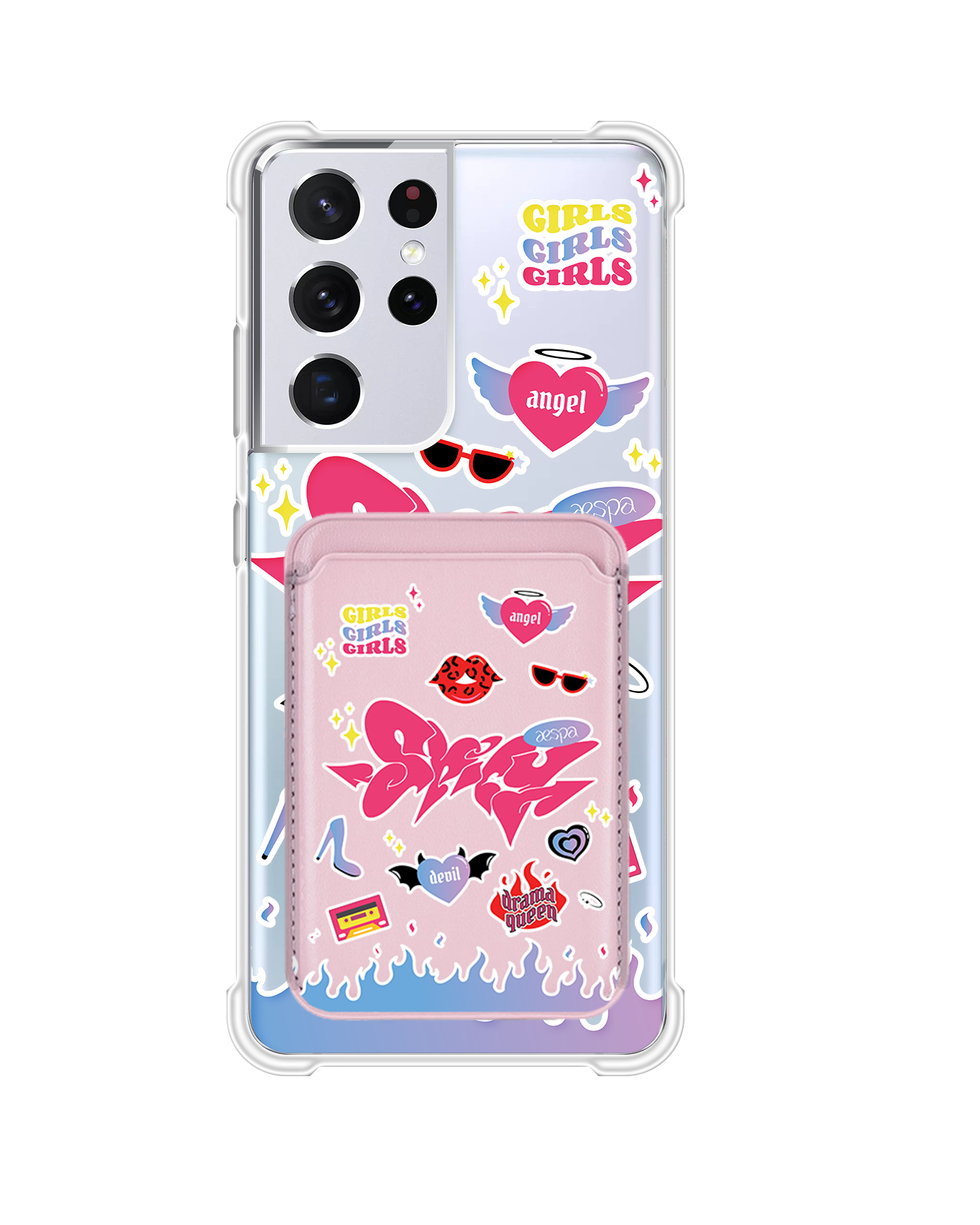 Android Magnetic Wallet Case - Aespa Spicy