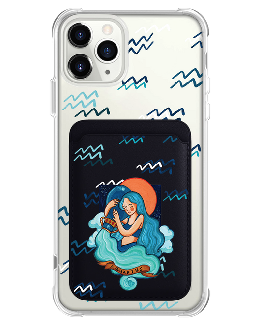 iPhone Magnetic Wallet Case - Aquarius
