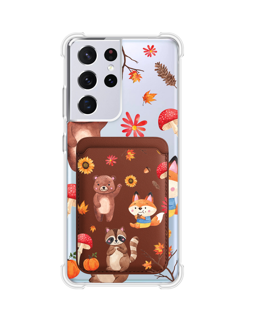 Android Magnetic Wallet Case - Autumn Animals
