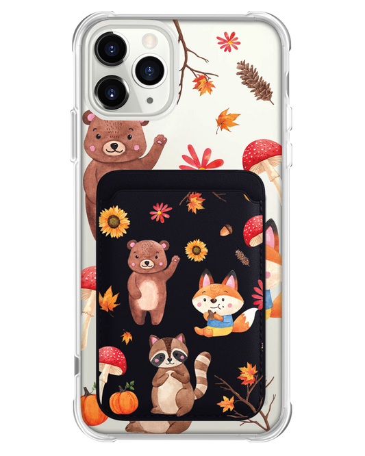 iPhone Magnetic Wallet Case - Autumn Animals