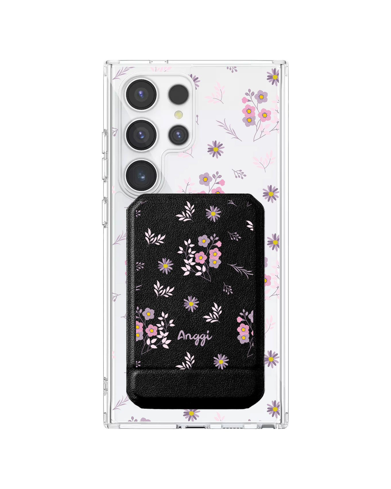 Android Magnetic Multifold Wallet - Cherry Blossom