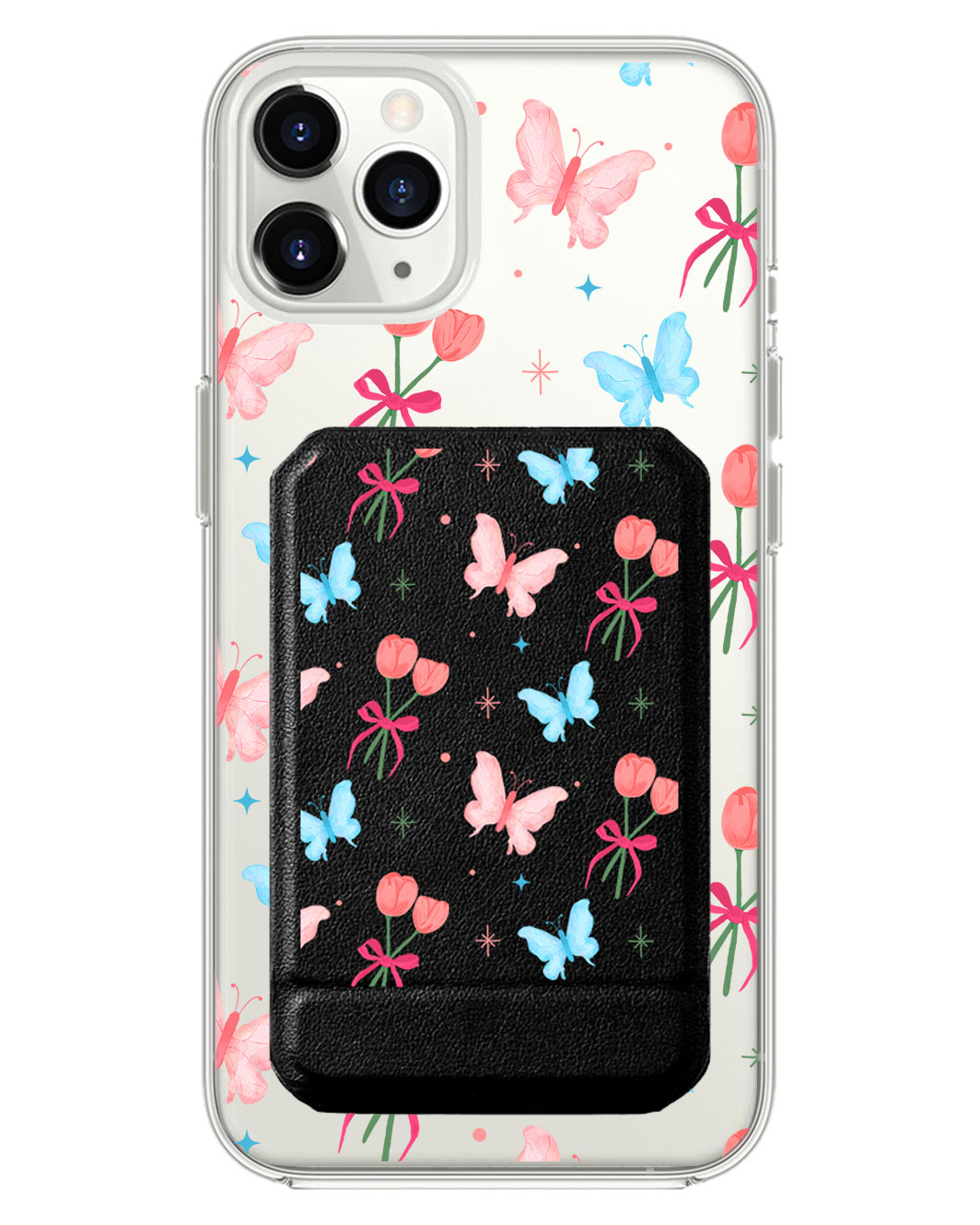 iPhone Magnetic Multifold Wallet - Coquette Butterfly