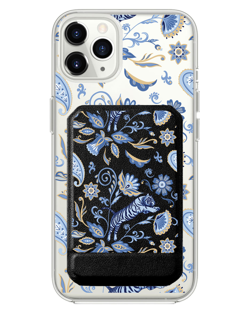 iPhone Magnetic Multifold Wallet - Tiger & Florals 1.0