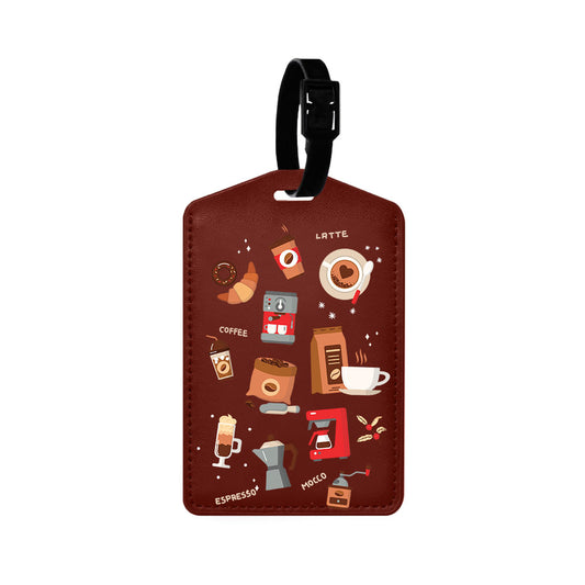 Vegan Leather Bag Tag - Barista