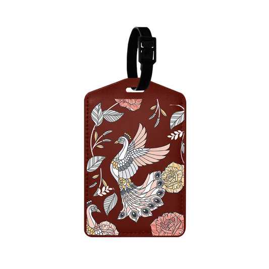 Vegan Leather Bag Tag - Bird of Paradise 1.0