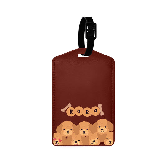 Vegan Leather Bag Tag - Poodle Squad 3.0