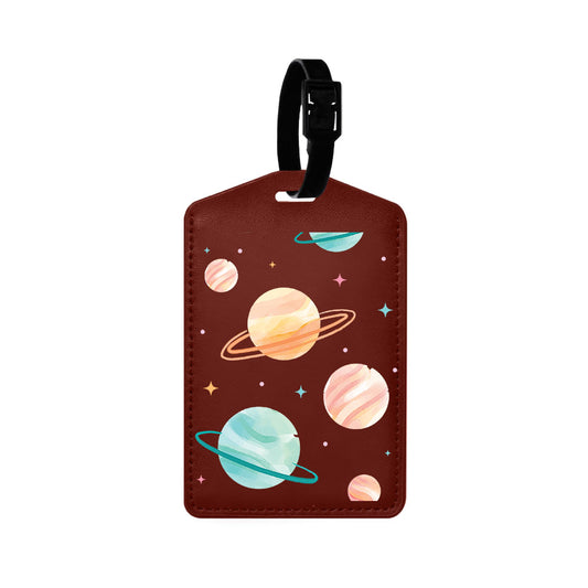 Vegan Leather Bag Tag - Planetarium 1.0