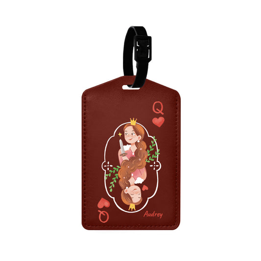Vegan Leather Bag Tag - Queen (Couple Case)