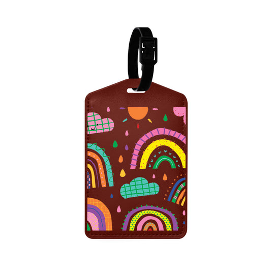 Vegan Leather Bag Tag - Rainbow