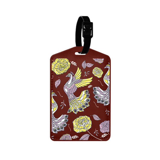 Vegan Leather Bag Tag - Bird of Paradise 4.0