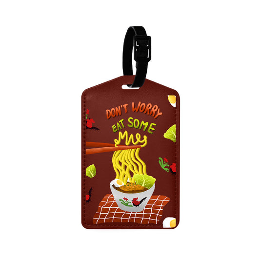 Vegan Leather Bag Tag - Go Eat Some Mie