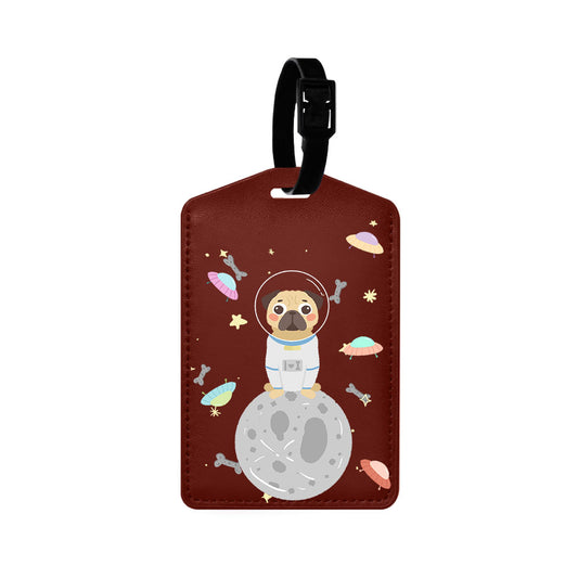 Vegan Leather Bag Tag - Pugstronaut