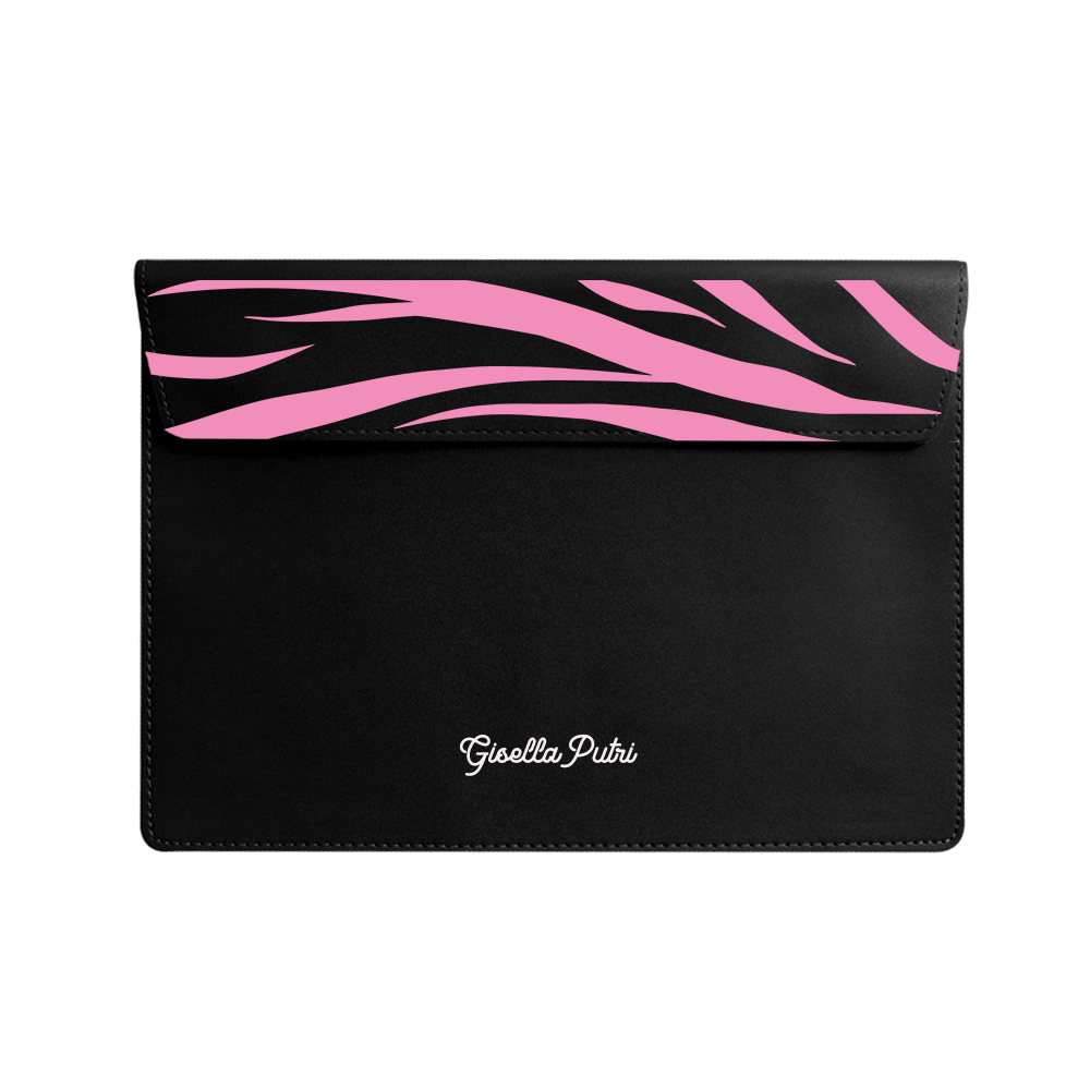 Vegan Leather Sleeve - Barbie Zebra Pattern
