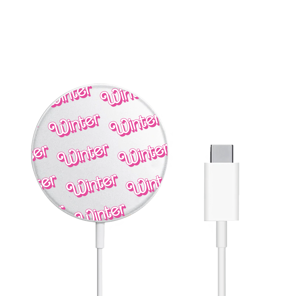 Magnetic Wireless Charger - Barbie Monogram