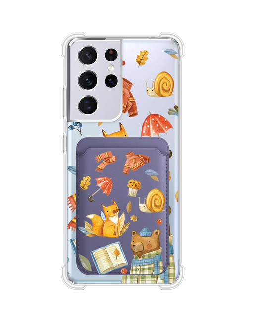 Android Magnetic Wallet Case - Bear & Fox