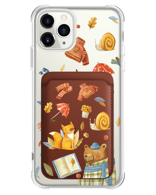iPhone Magnetic Wallet Case - Bear & Fox