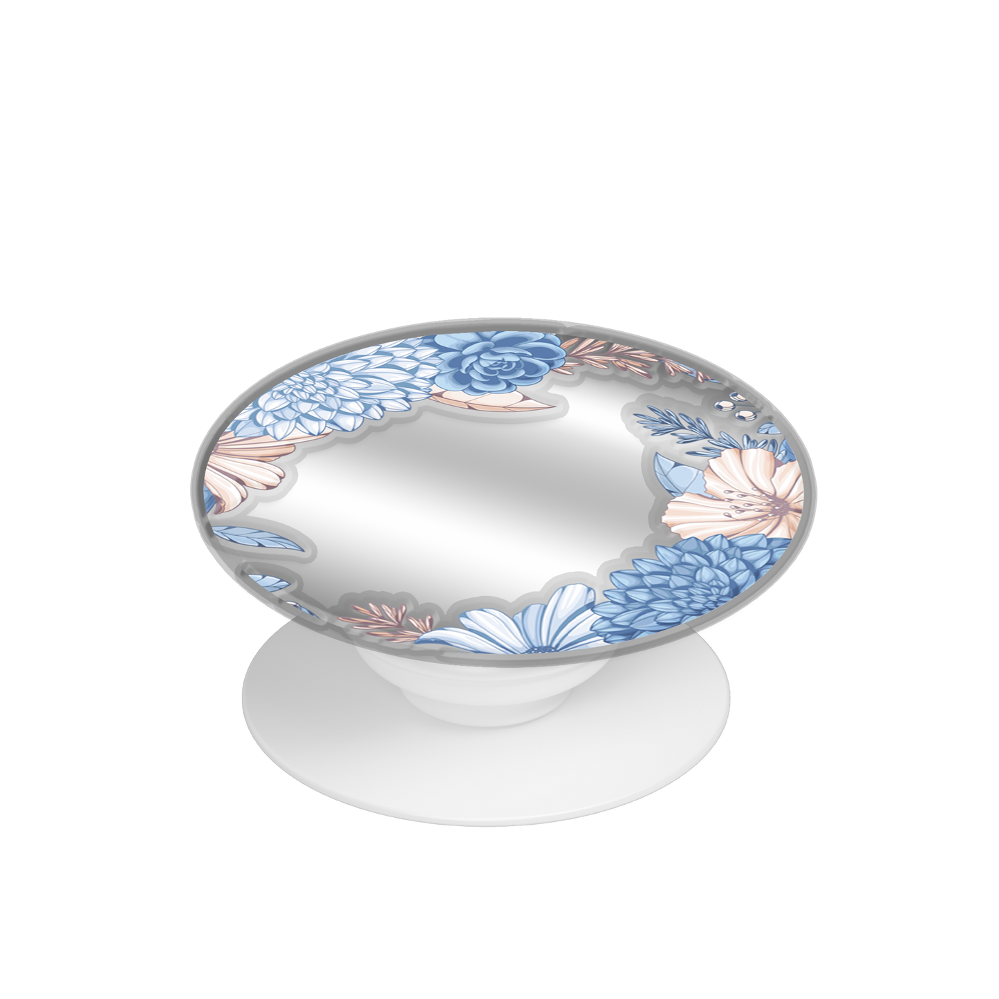 Pop Up Grip Mirror - Blue Floral