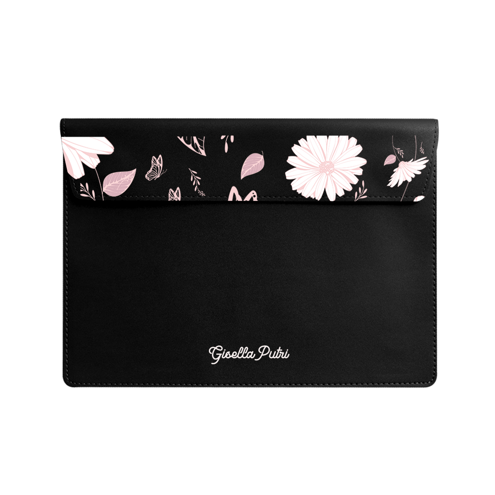 Vegan Leather Sleeve - Butterfly & Daisy