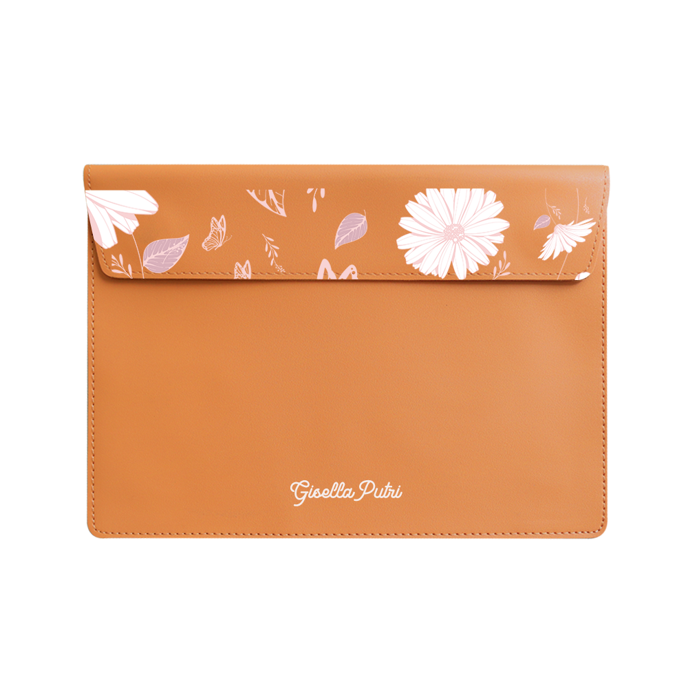 Vegan Leather Sleeve - Butterfly & Daisy