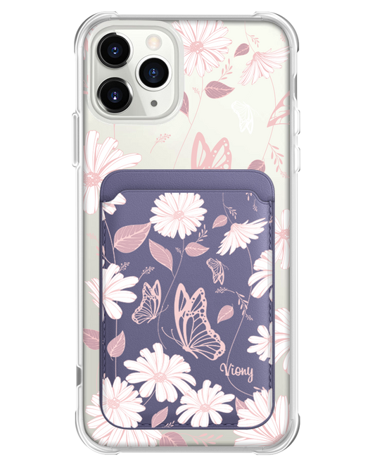 iPhone Magnetic Wallet Case - Butterfly & Daisy