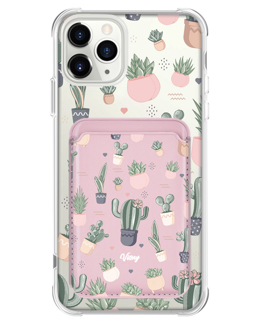 iPhone Magnetic Wallet Case - Cactus 2.0