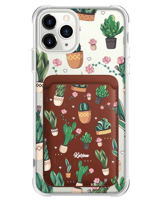 iPhone Magnetic Wallet Case - Cactus 3.0