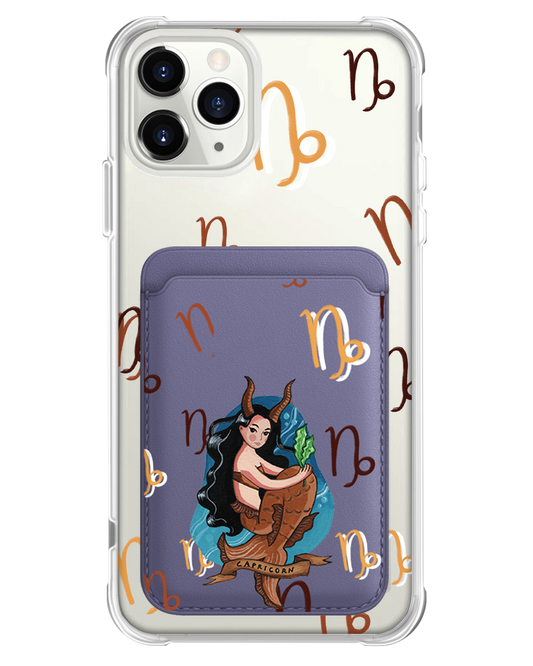 iPhone Magnetic Wallet Case - Capricorn