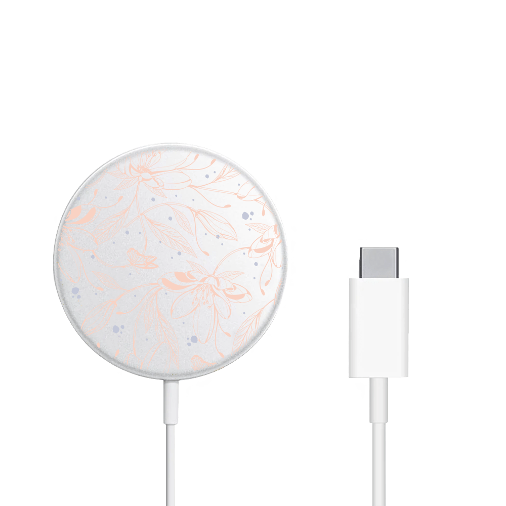 Magnetic Wireless Charger - Sketchy Flower & Butterfly 1.0