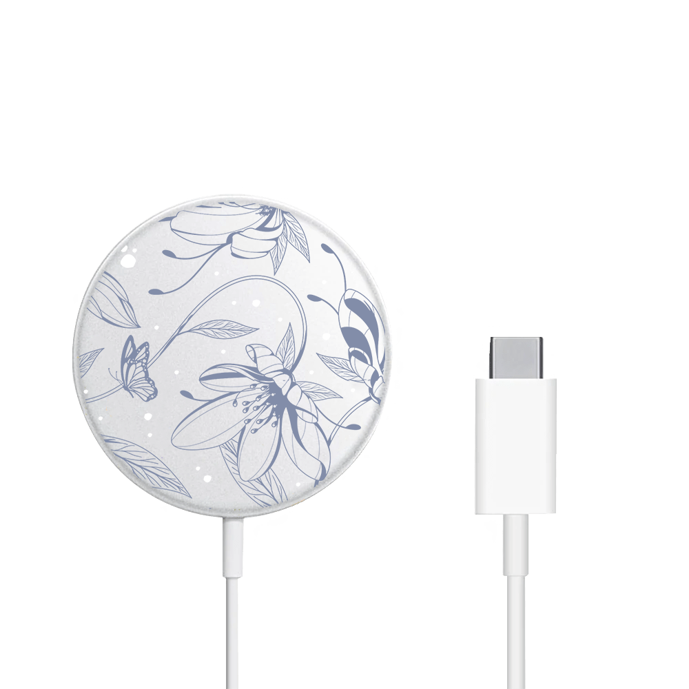 Magnetic Wireless Charger - Sketchy Flower & Butterfly 2.0