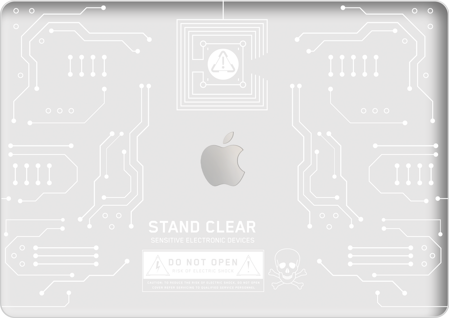 Macbook Snap Case - Circuit White