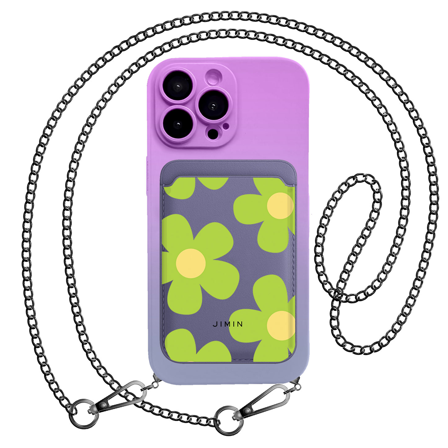 iPhone Magnetic Wallet Silicone Case - Daisy Bloom
