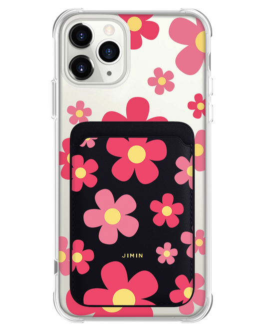 iPhone Magnetic Wallet Case - Daisy Blush